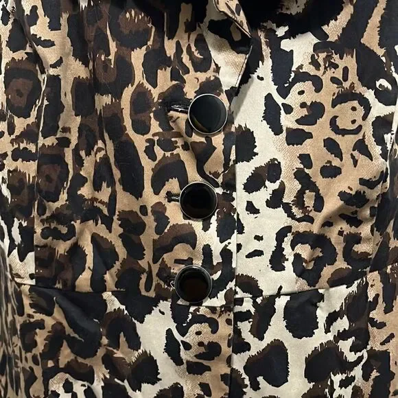 Leopard Print Short Sleeve Blazer/shirt - Picture 3 of 4